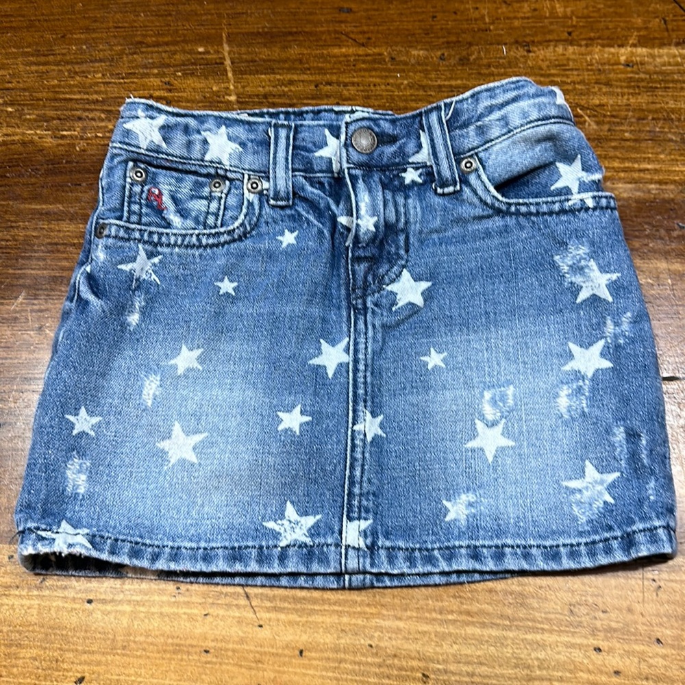 Polo Ralph Lauren girl’s denim skirt size 6 with side adjustment